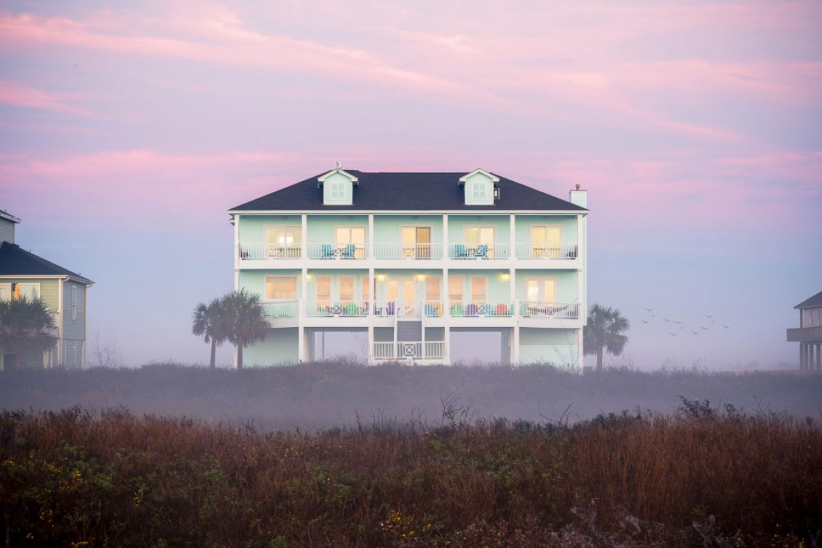 Home from Beach at Dusk