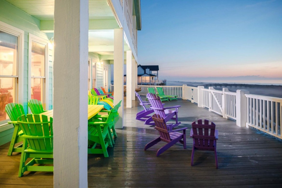 Main Level Deck at Night