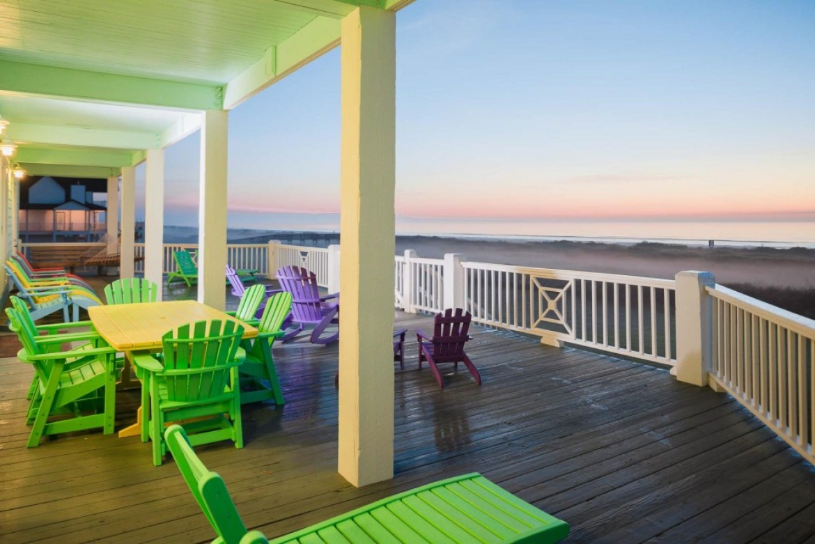 Main Level Deck at Night
